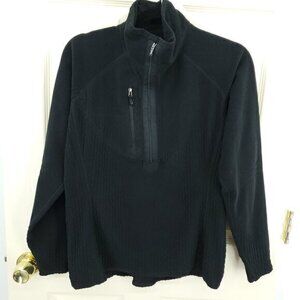 Patagonia Polartec Embossed Quarter Zip Fleece L Black